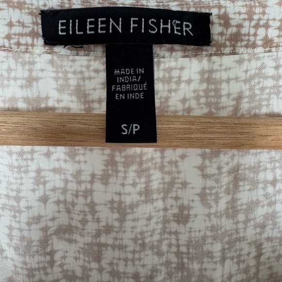 Eileen Fisher Prism Silk Blend V-Neck Top | Size Small - Picture 5 of 8